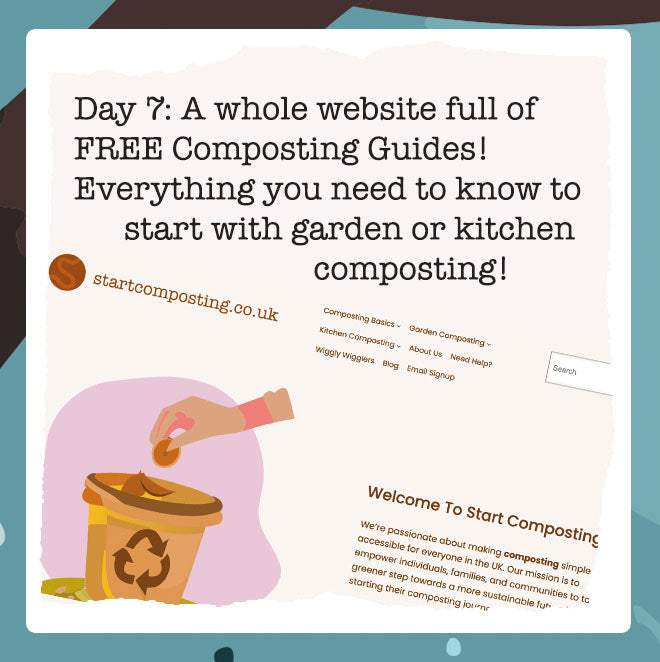 Wiggly Advent Calendar Day 7: Free Composting Guide + Sneak Peek at Our New Site!