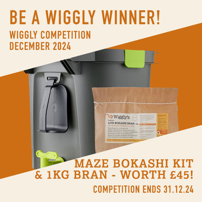 WIN WITH WIGGLY DECEMBER 2024 – A MAZE BOKASHI BUCKET & 1KG OF BOKASHI BRAN - WORTH £45!