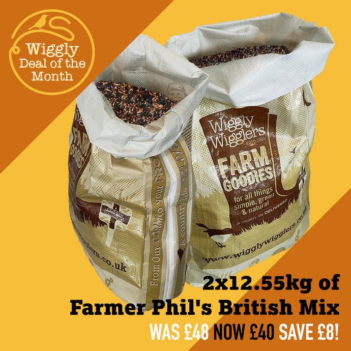 Wiggly Deal of the Month FEBRUARY 2025 - 2x12.55kg of Farmer Phil's British Mix for £40 - Saving £9!