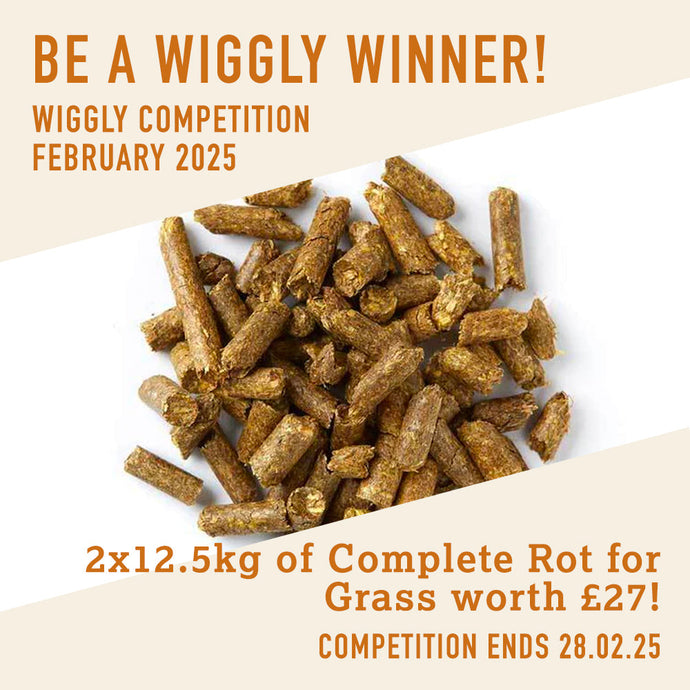 WIN WITH WIGGLY FEBRUARY 2025 – 2x12.5kg of Complete Rot for Grass worth £27!