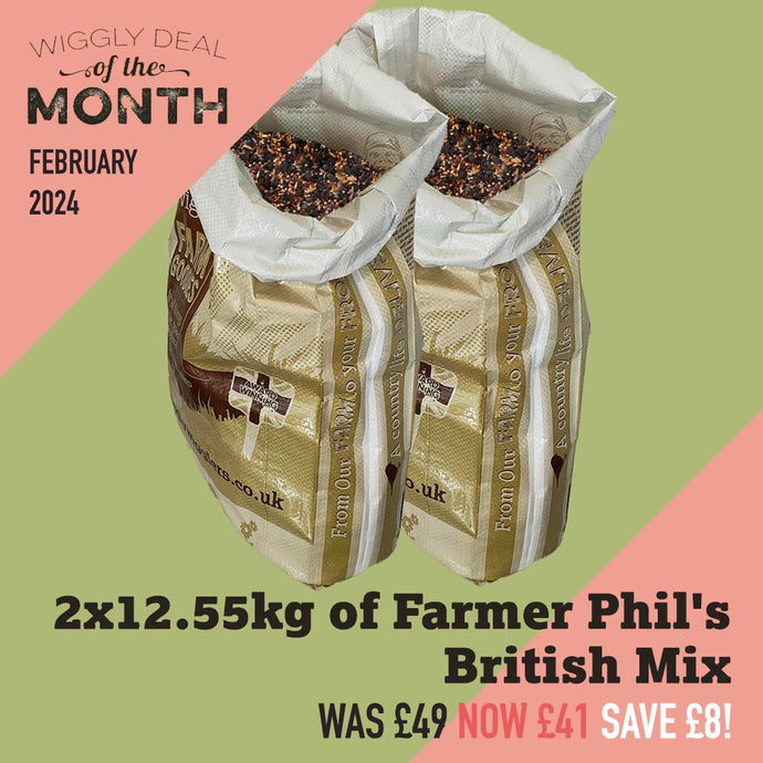 Our Deal of the Month February 2024  - 2x12.55kg of Farmer Phil's British Mix for £41  - Saving £8!